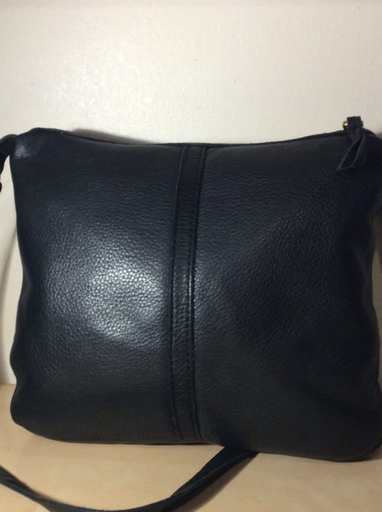 Fossil Black Leather Crossbody Bag 