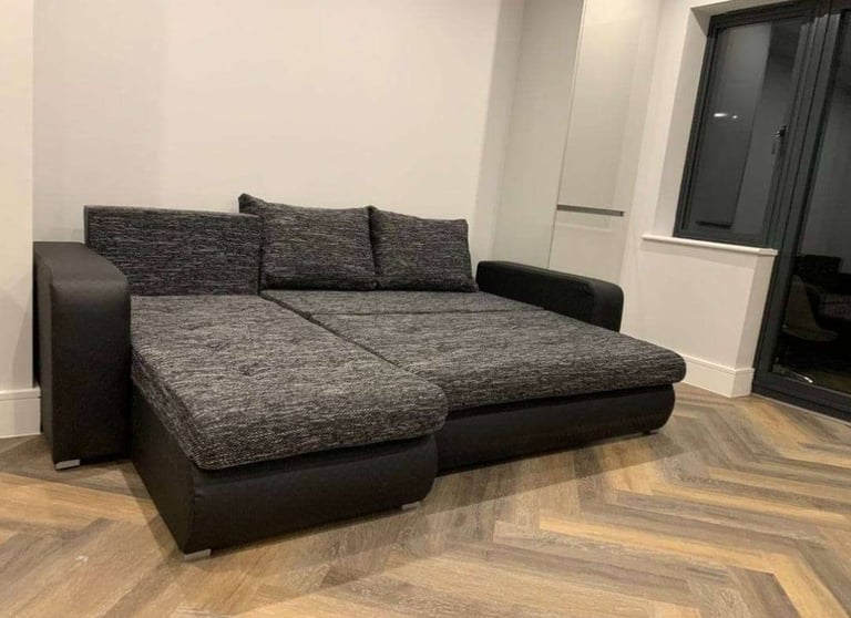 image for New L Shape Corner Sofa Bed with Storage For Sale