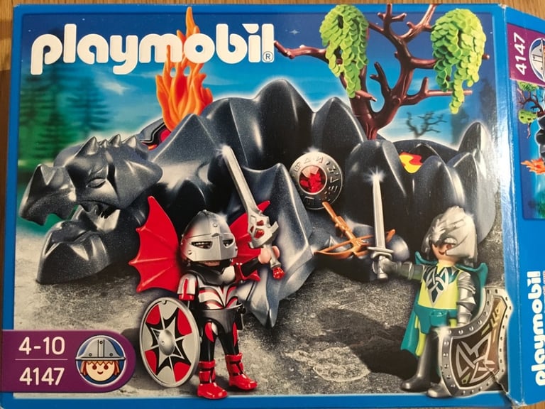 image for Playmobil Knights - 4147 Dragon Rock Set Hidden Secret Sword & Shield