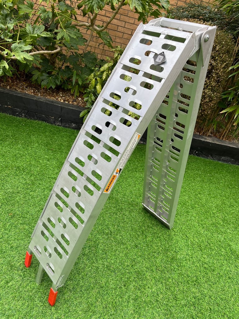 image for Folding Lightweight Aluminium Motorcycle Ramp Van Trailer Bike Motorbike ATV