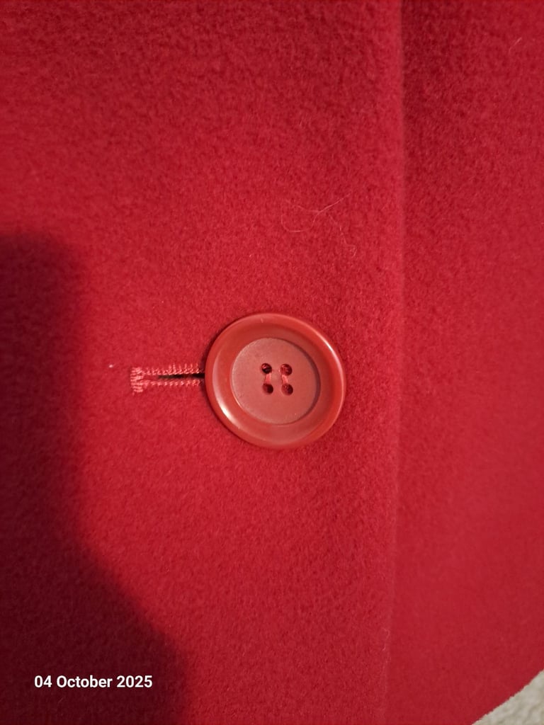 Marks and spencer red wool mix. 5% cashmere short jacket,  size 14
