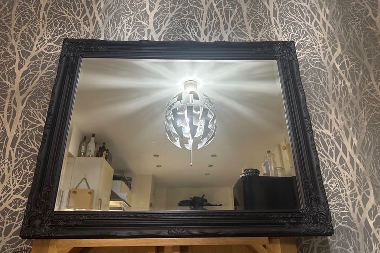 image for Black framed mirror