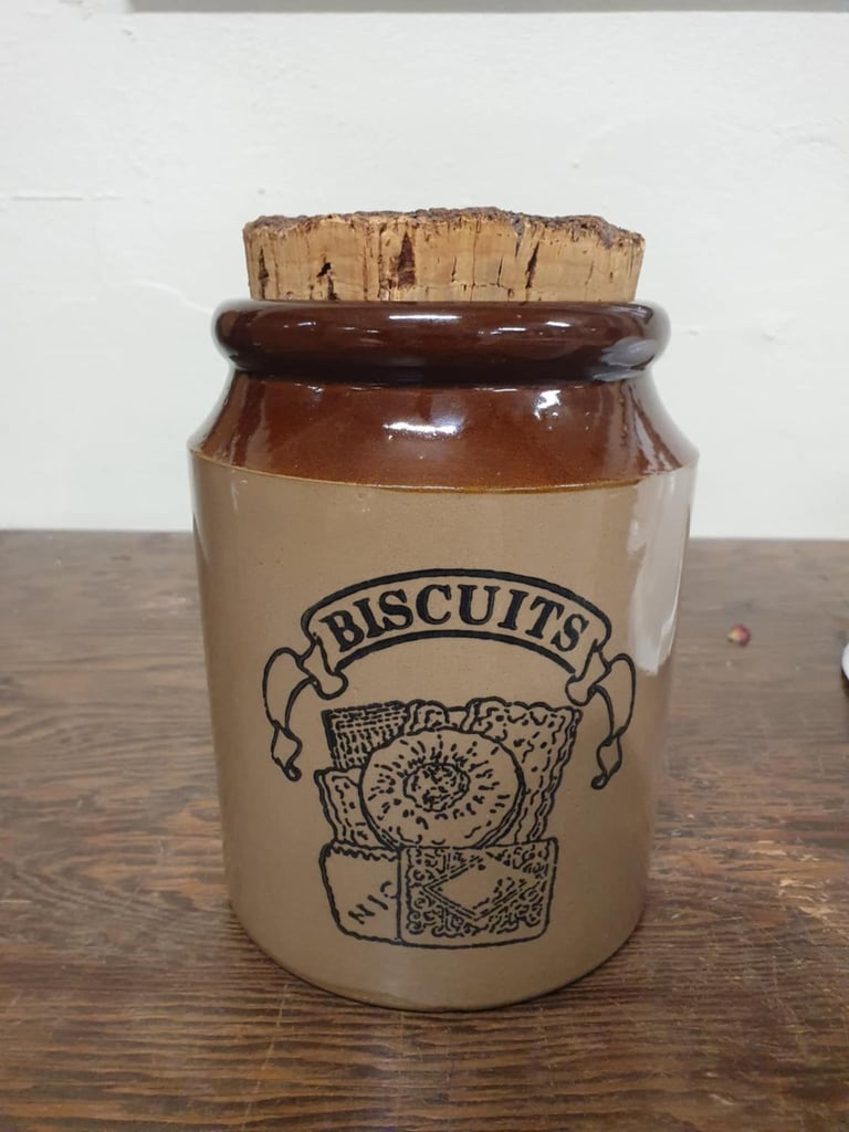 image for Pearsons Ceramic Biscuit Jar with Cork Lid