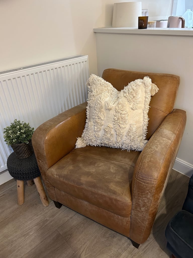 Barker and Stonehouse Brown Leather Chair