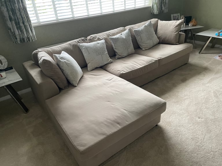 image for Under a year old sofa with chaise lounge