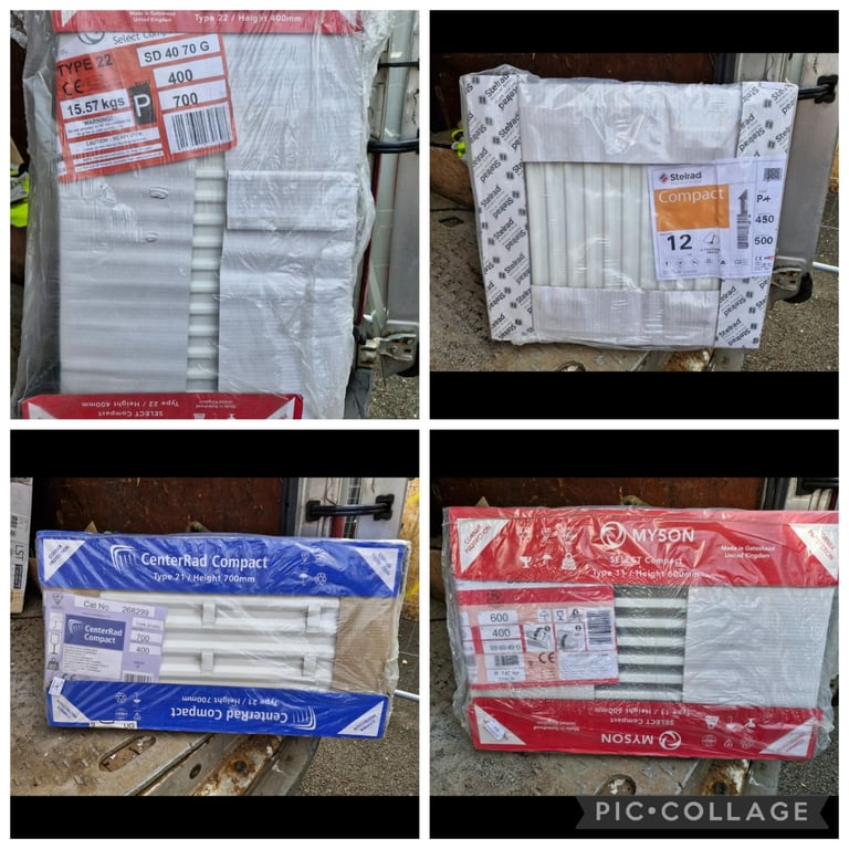 JOB LOT 30+ RADIATORS BRAND NEW VARIOUS MAKES/MODELS MYSON,CENTERAD,STELRAD