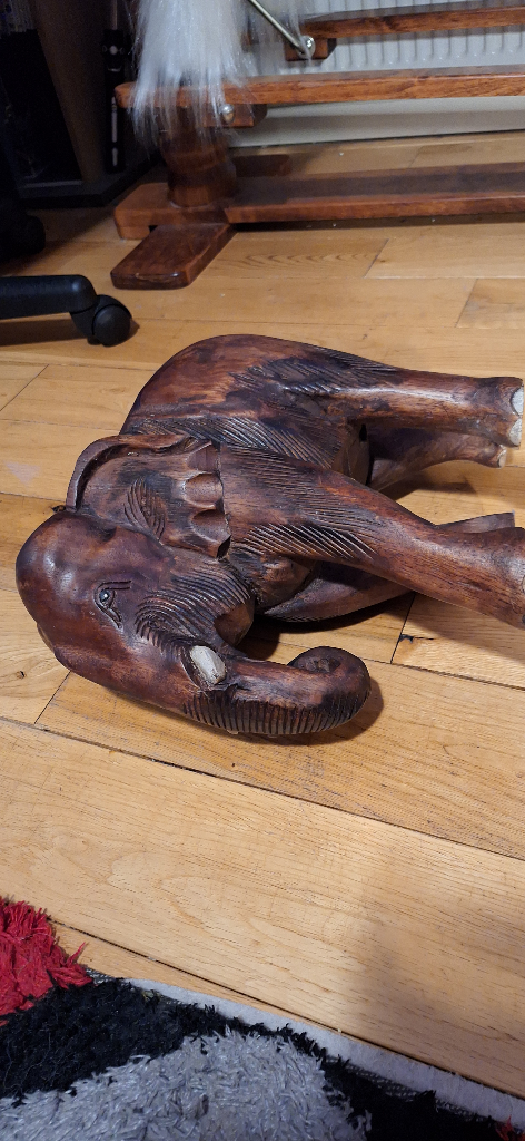 Wooden carved elephant 35cm × 35cm × 18cm