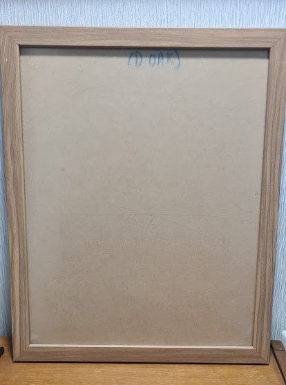 image for Wooden picture frame - oak effect. vgc
