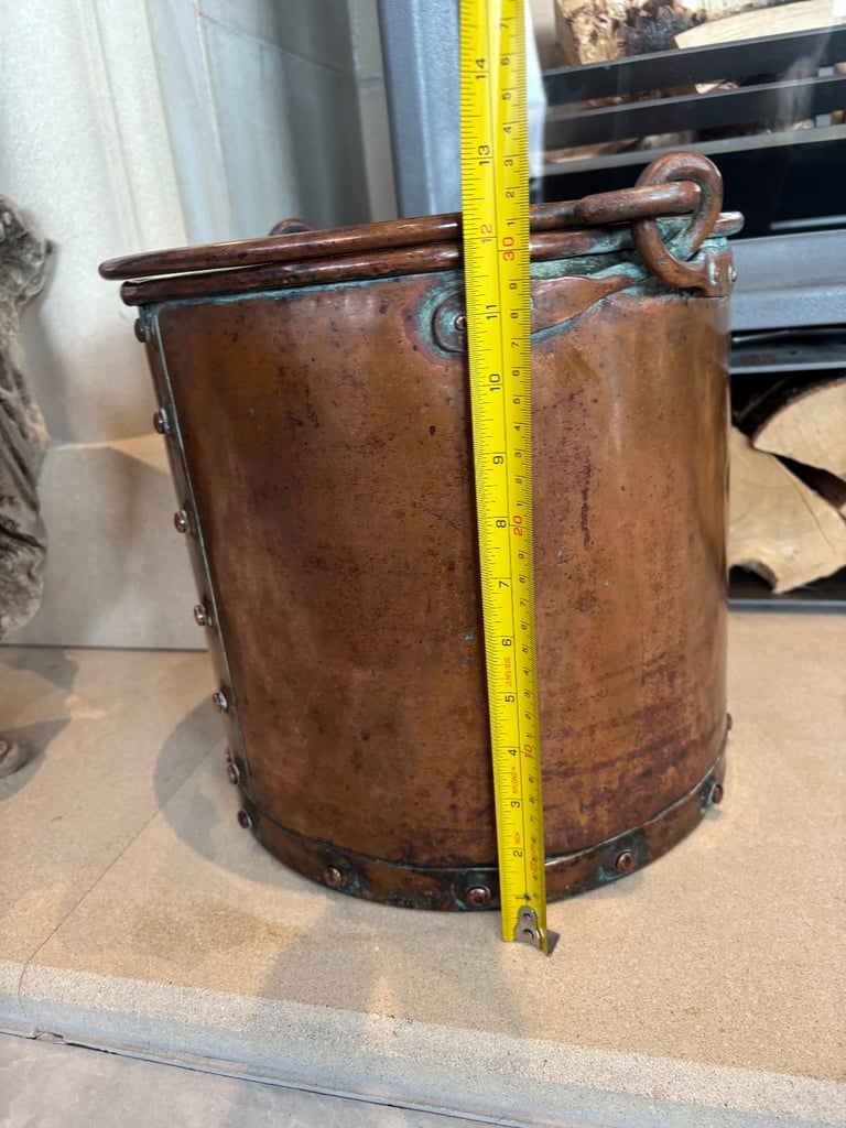 Antique English Copper Bucket circa 1880