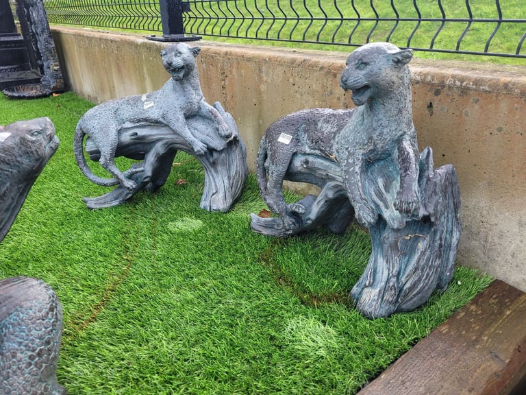 Resin Leopard garden ornament