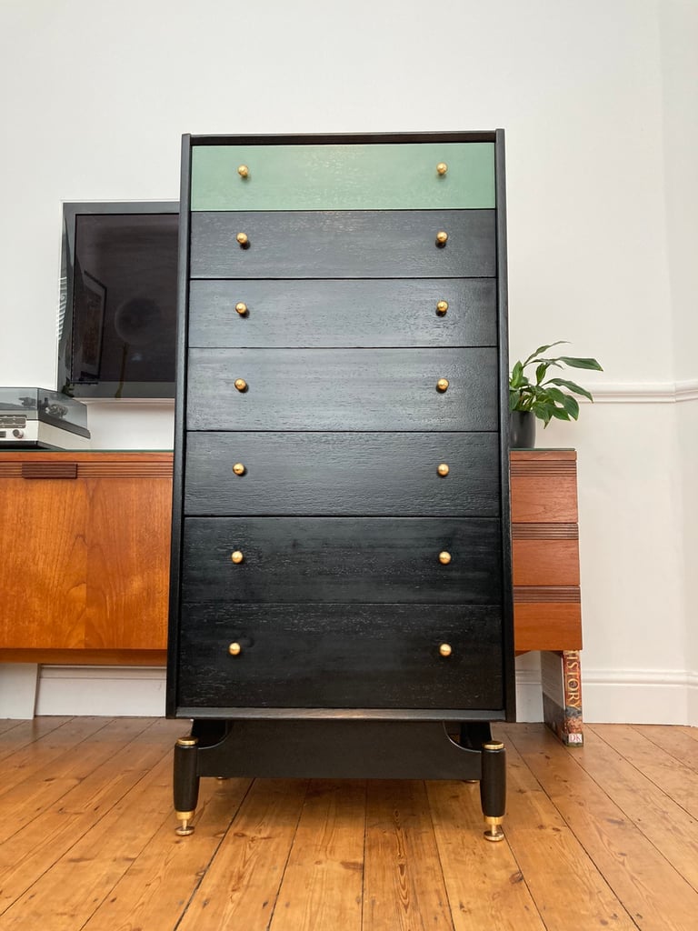 Mid century vintage G Plan librenza tallboy chest of drawers 
