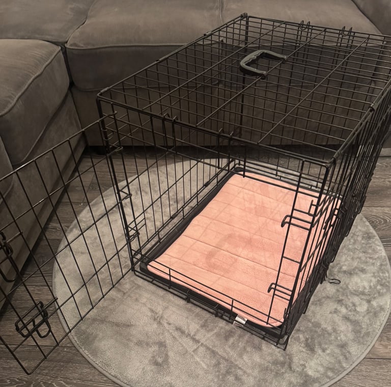 Metal Dog Crate 60cm Folds Flat Puppy Cage Pen Enclosure Manchester