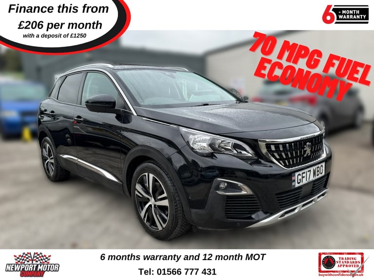 2017 Peugeot 3008 1.6 BlueHDi 120 Allure 5dr HATCHBACK Diesel Manual