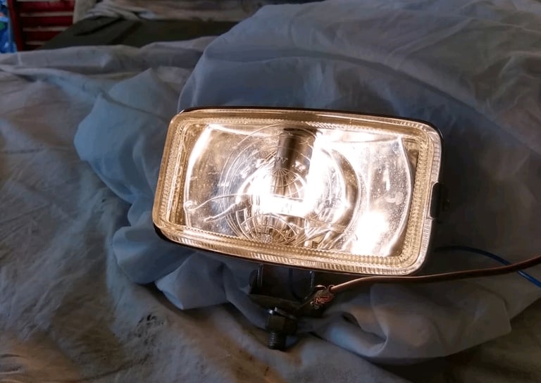 Classic car driving lamp Panther power logo on glass nice.