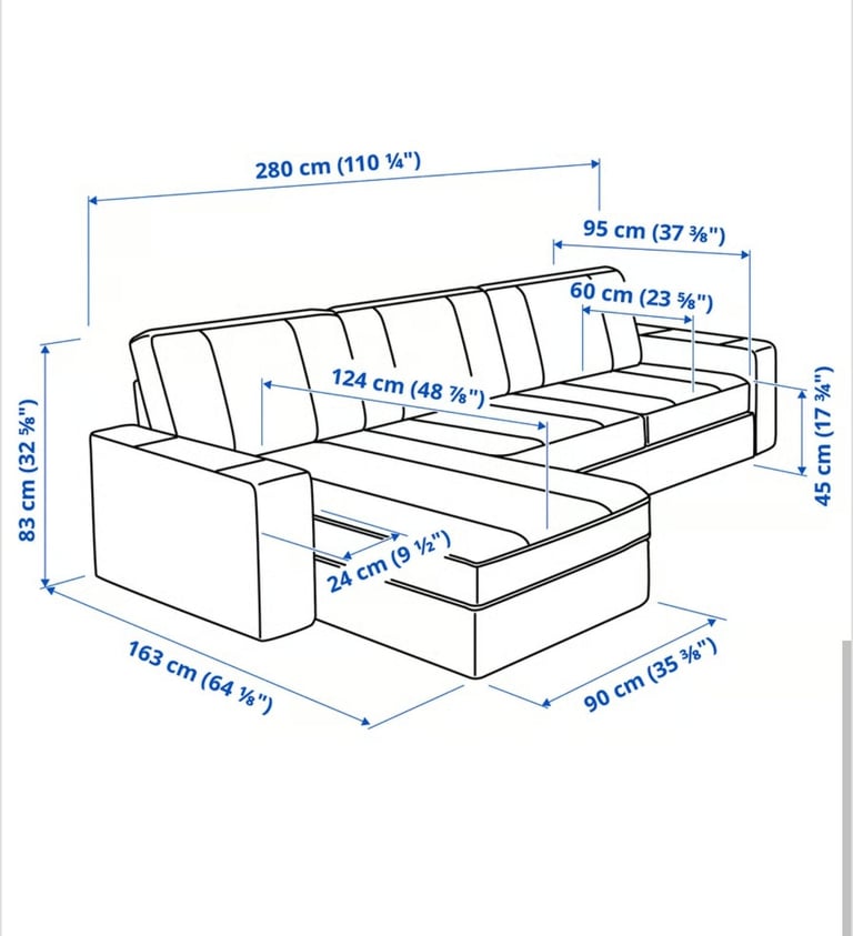 Corner Chaise Sofa Like New 
