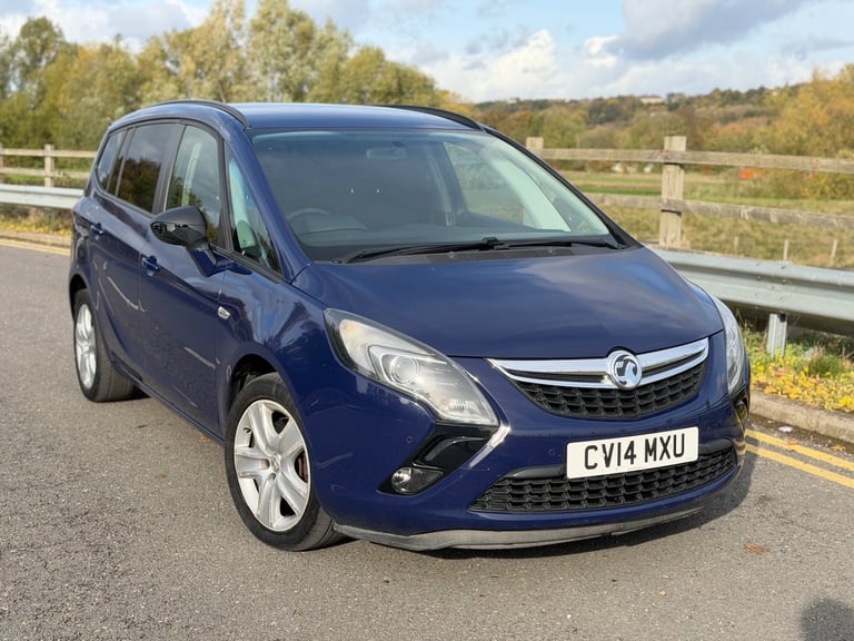 2014 VAUXHALL ZAFIRA TOURER 2.0 CDTI EXCLUSIV AUTOMATIC 7 SEATER BLUE 2 OWNERS