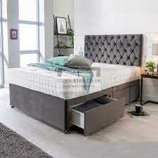 ✔👍small double bed with base head board and full foam mattress bed frame single
