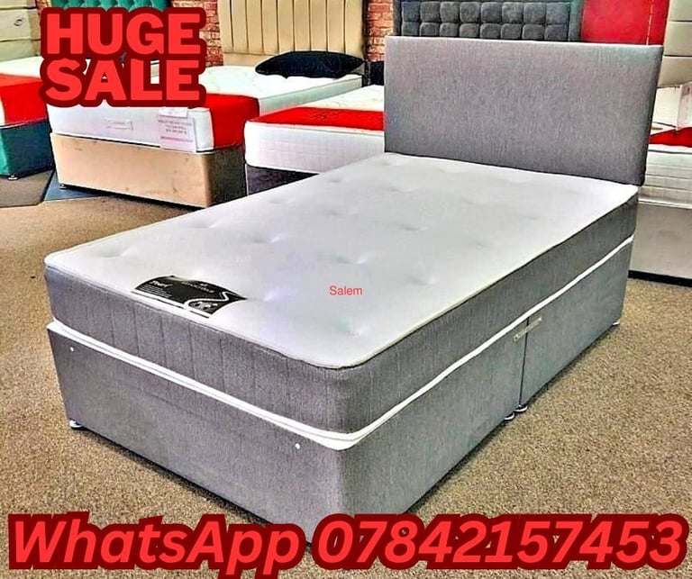 image for new small double bedframe single double bed with mattress 