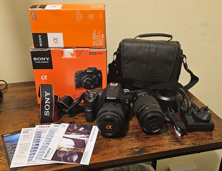 Sony Alpha 58 digital camera with 4GB SD card + 35-700mm zoom lens