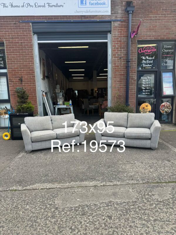image for 2 grey 2 seater sofas , Ref:19573 £300.00