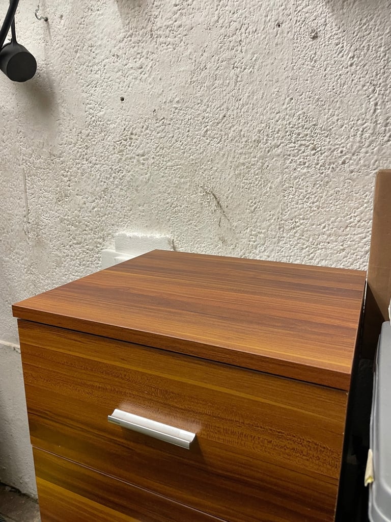 Dark woood teak bedside tables 