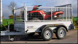 New m-tec twin wheel builders trailer meshside ramp 8x4x8x5 10x5