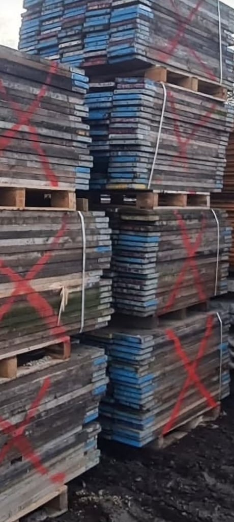Timber reclaimed scaffolding boards 