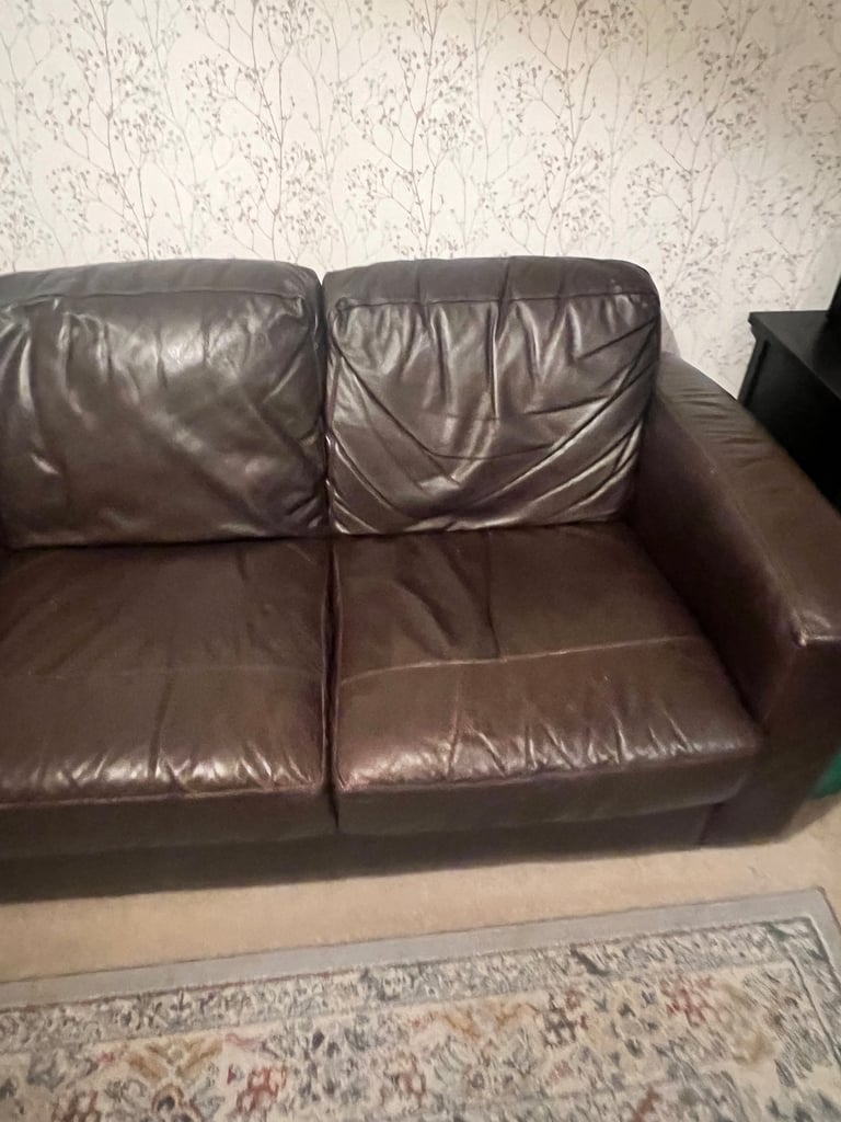 3 seater leather sofa