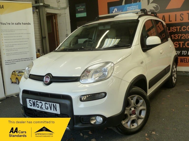 62 Reg Fiat Panda 875cc TWINAIR 4x4, White, 5 Door.
