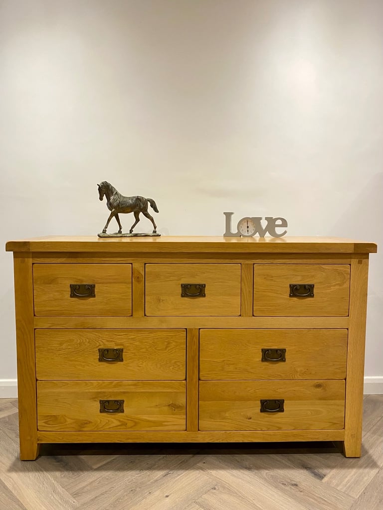image for Large Oak Chest of Drawers 