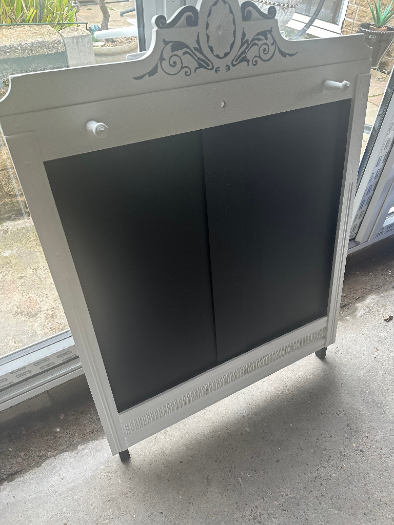 VINTAGE FRENCH ALL TIMBER CHALKBOARD