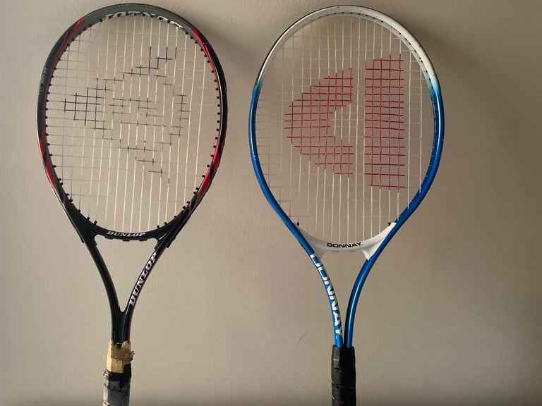 Tennis Rackets Set of 2 - Dunlop and Donnay - Used