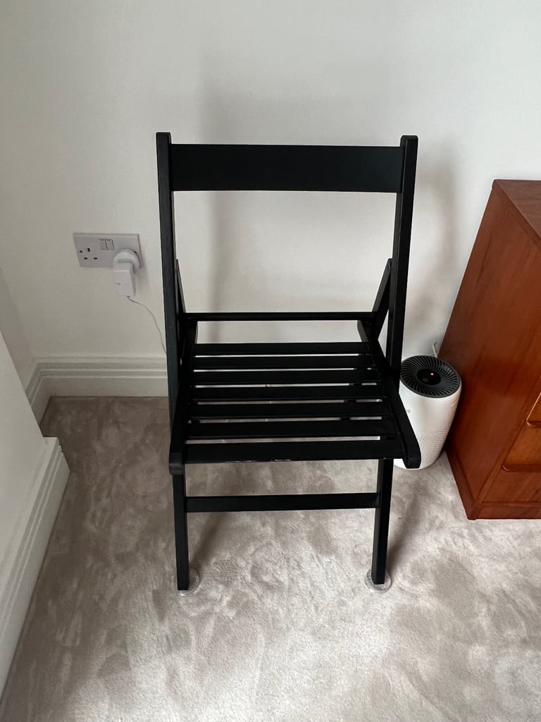 Black Wooden Folding Chair