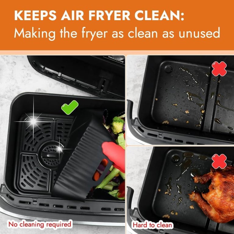 GINOYA Large Air Fryer Liners for Ninja Flexi Drawer AF500UK 10.4 litres