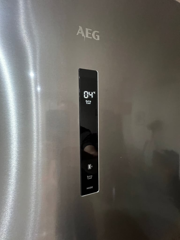 AEG tall digital upright fridge double 