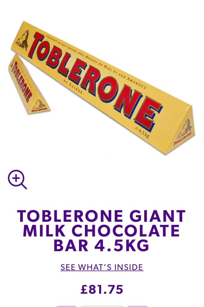image for Large Toblerone 4.5kg unopened 