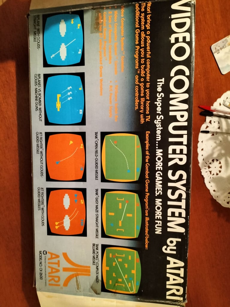 ATARI VIDEO COMPUTER SYSTEM CX-2600 WITH GAMES