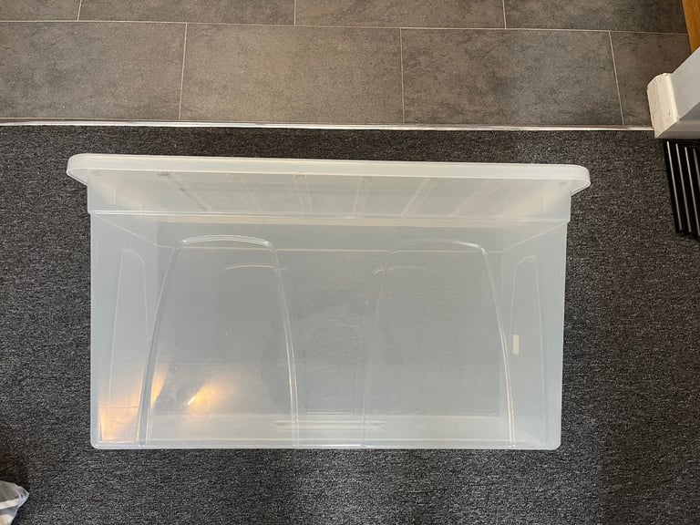 75Cm Spacemaster Maxi - 96L, Clear Plastic Storage Box
