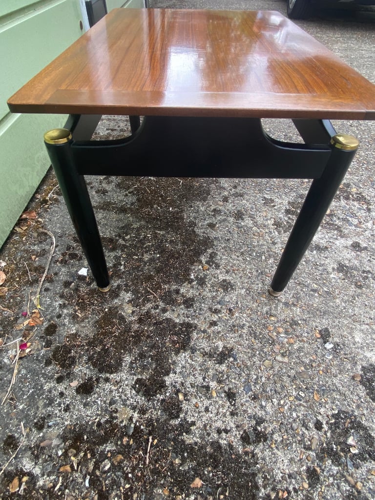 VINTAGE G PLAN LIBRENZA RANGE COFFEE TABLE IN TOLA AND BLACK EBONISED