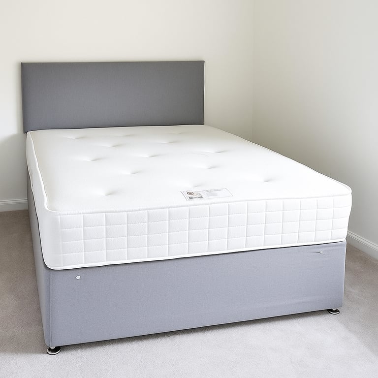 image for Affordable Divan Bed with Mattress and Headboard in Every Size Single to King
