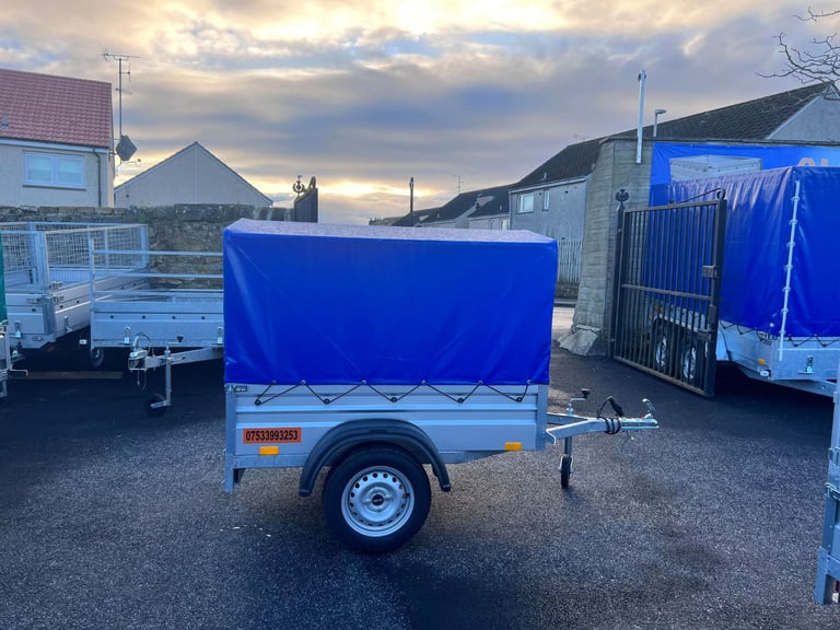 BRAND NEW 5ft x 4ft SINGLE AXLE 80CM FRAME & COVER CAMPING TRAILER 750KG