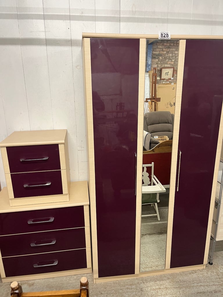 image for Purple wardrobe an drawers 