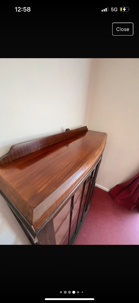 Antique glass cabinet