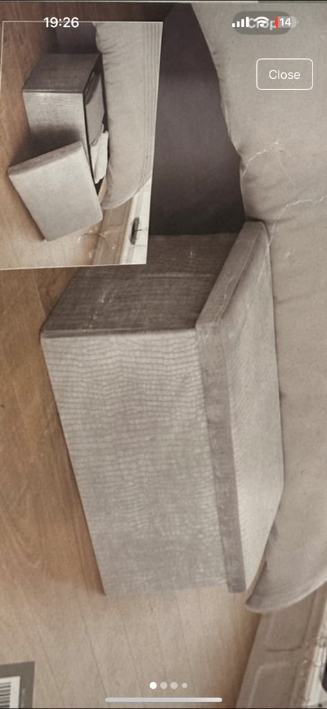 New. Silver Ottoman large storage box  x2 