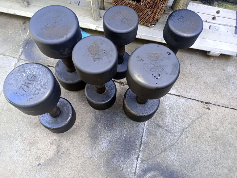 42 kg dumbbells weights set 