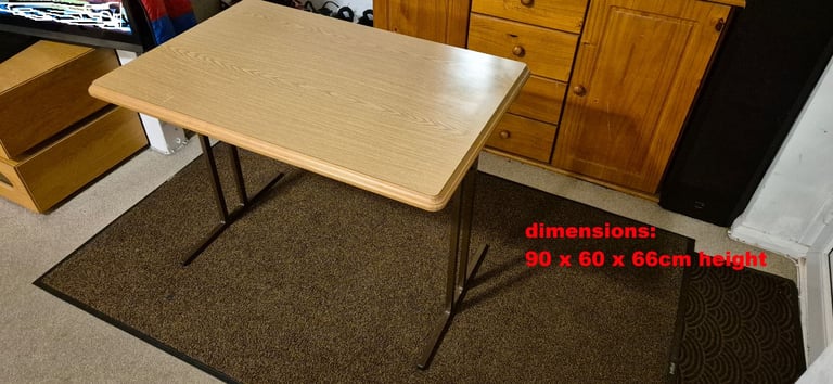 Folding freestanding camping table for camper caravan motorhome boat.