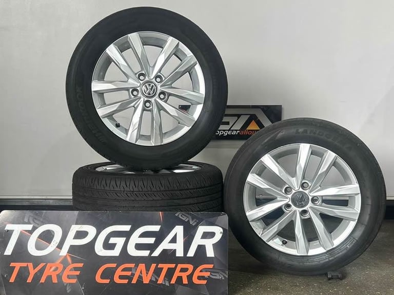 16" GENUINE VW ALLOY WHEELS & TYRES For Touran Golf Caddy Etc.