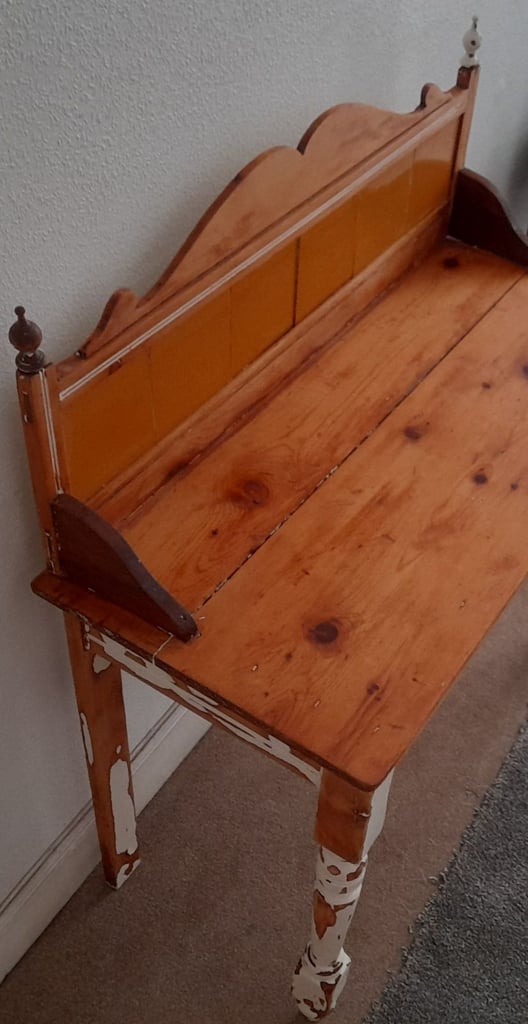 Beautiful antique Wash Stand / Console  with tiles