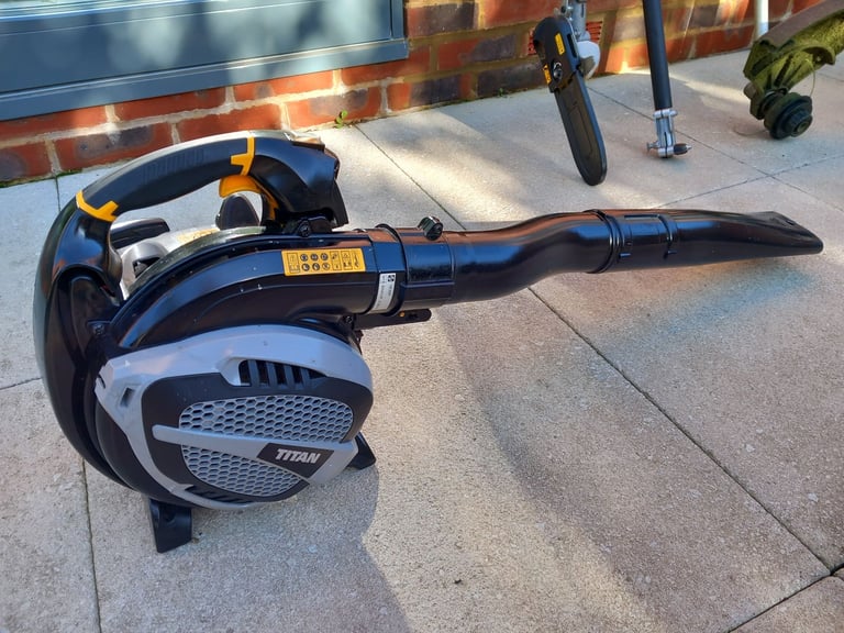 image for TITAN PETROL LEAF BLOWER/VAC + STRIMMER/HEDGE CUTTER/ CHAINSAW PRUNER