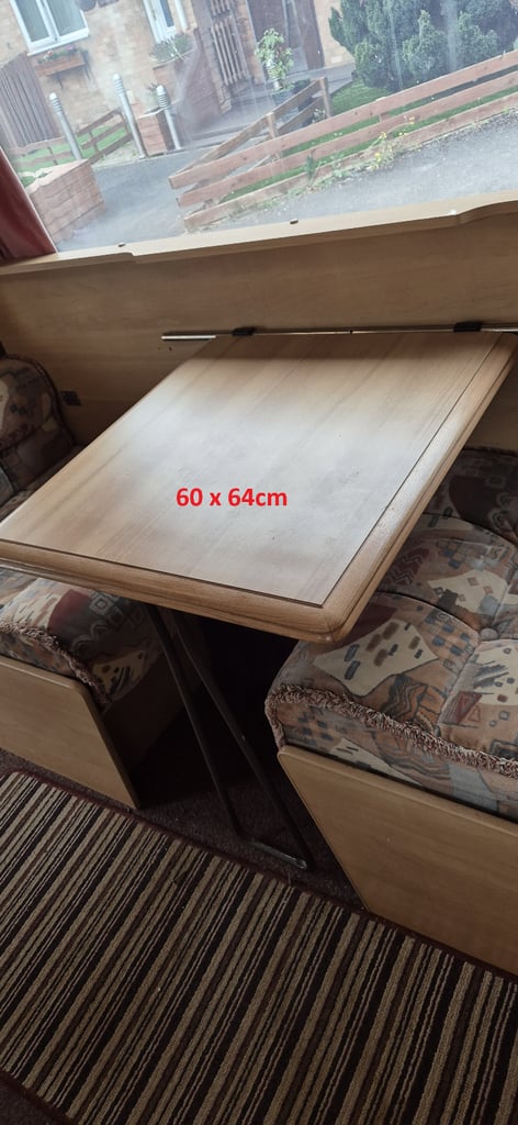 Caravan motorhome camper or boat table - not free standing (attached to the wall)